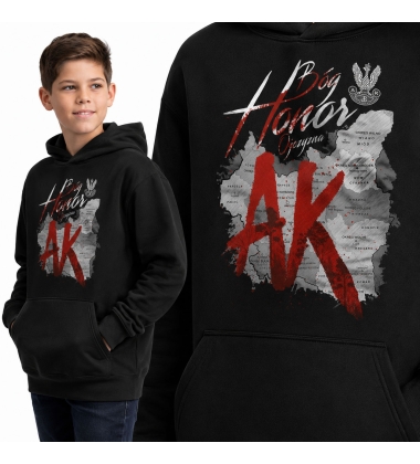 Bluza z kapturem dziecięca Patriotyczna AK